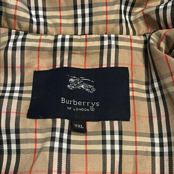 Burberry Tan Plaid Fabric with Black Label - Picture 2 of 5